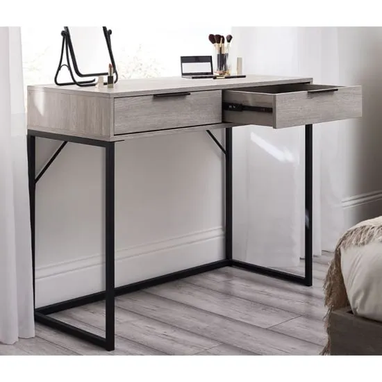 Baara Dressing Table with 2 Drawers - Grey Oak image