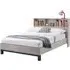 Baara King Size Bed with Bookcase Headboard - Grey Oak