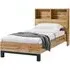 Baara Single Bed with Bookcase Headboard - Oak