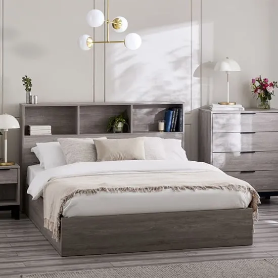 Baara Single Ottoman Storage Bed - Grey Oak image