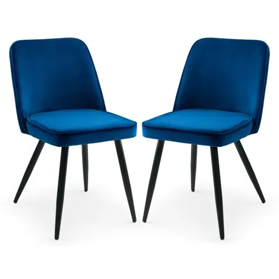 Babette Dining Chair (Set of 2) - Blue, Velvet product
