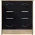 Babylon 4 Drawer Chest - Black Gloss, Oak