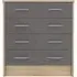 Babylon 4 Drawer Chest - Grey Gloss, Oak