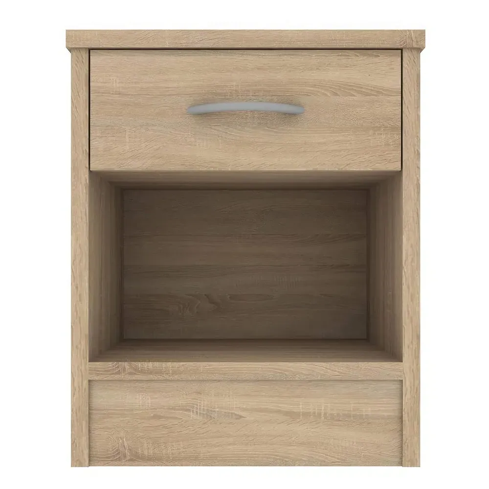 Babylon Wooden Bedside Cabinet with 1 Drawer - Oak image