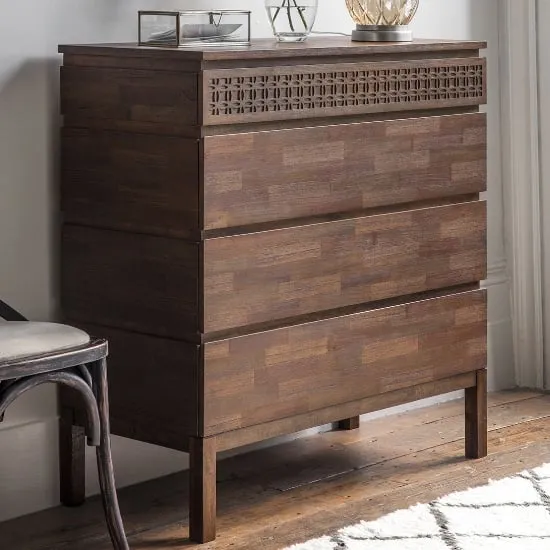 Bahia 4-Drawer Chest - Brown, Mango Wood product