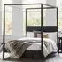 Bahia King Size Bed Frame - Matt Black Charcoal, Wooden