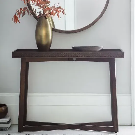 Bahia Rectangular Console Table - Brown, Wood image