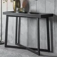 Bahia Rectangular Console Table - Charcoal, Wood