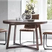 Bahia Round Dining Table - Brown, Wood