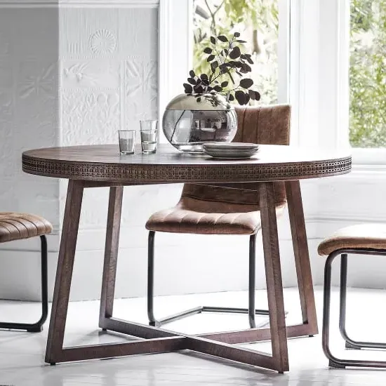 Bahia Round Dining Table - Brown, Wood image