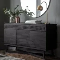 Bahia Sideboard with 3 Doors - Charcoal, Wood