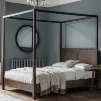 Bahia Super King Size Bed Frame - Brown, Wood