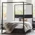 Bahia Super King Size Bed Frame - Matt Black Charcoal, Wood