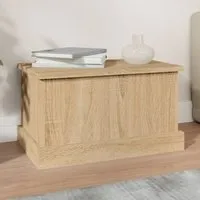 Baina 50cm Storage Box with Lid - Sonoma Oak, Engineered Wood alternate view