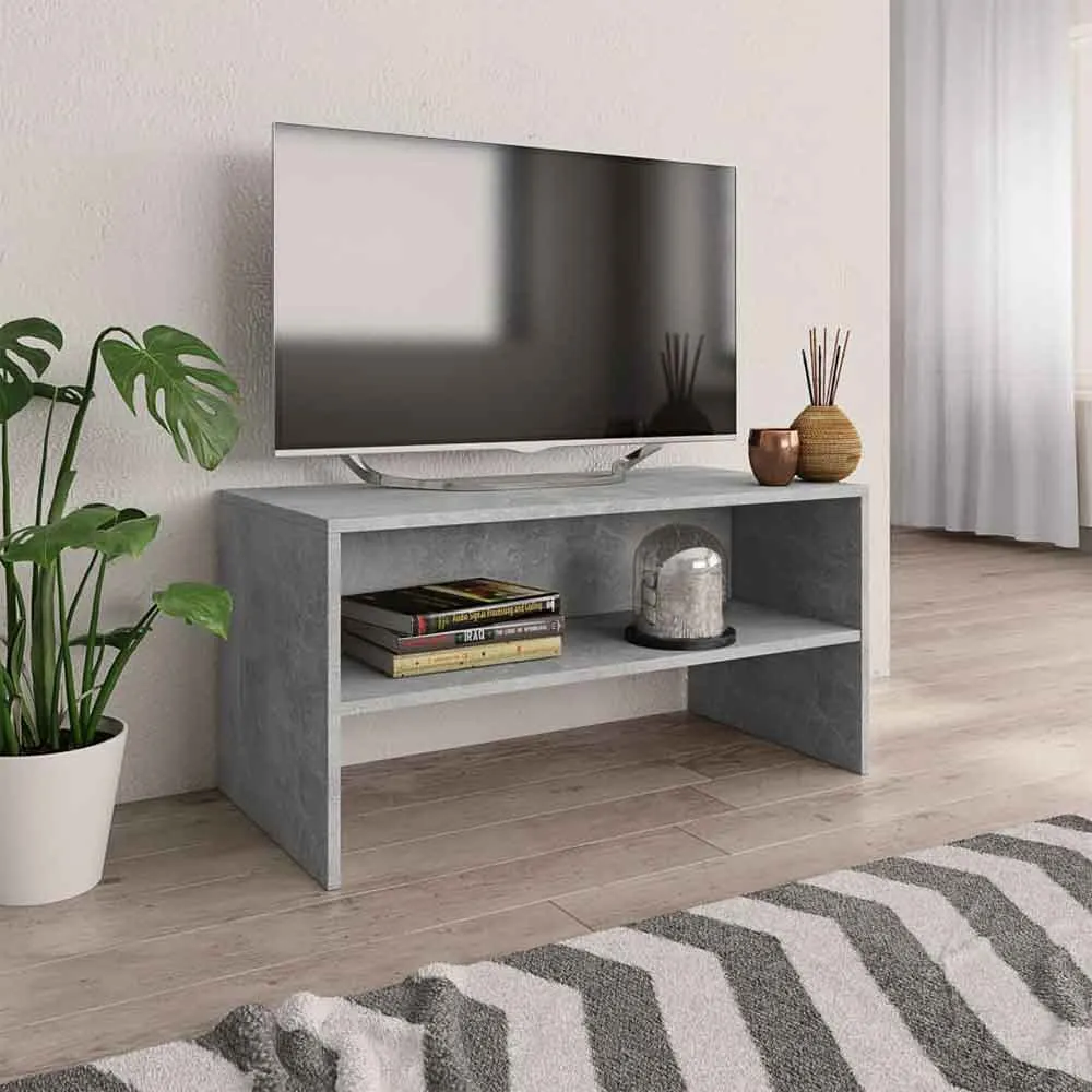 Baina 80cm TV Stand - Concrete Grey, Engineered Wood product