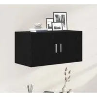 Baina 80cm Wall Hung Storage Cabinet with 2 Doors - Black Oak alternate view