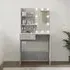 Baina Dressing Table with LED Lights - Concrete Effect