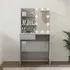 Baina Dressing Table with LED Lights - Grey Sonoma Oak