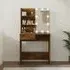 Baina Dressing Table with LED Lights - Smoked Oak