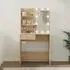 Baina Dressing Table with LED Lights - Sonoma Oak