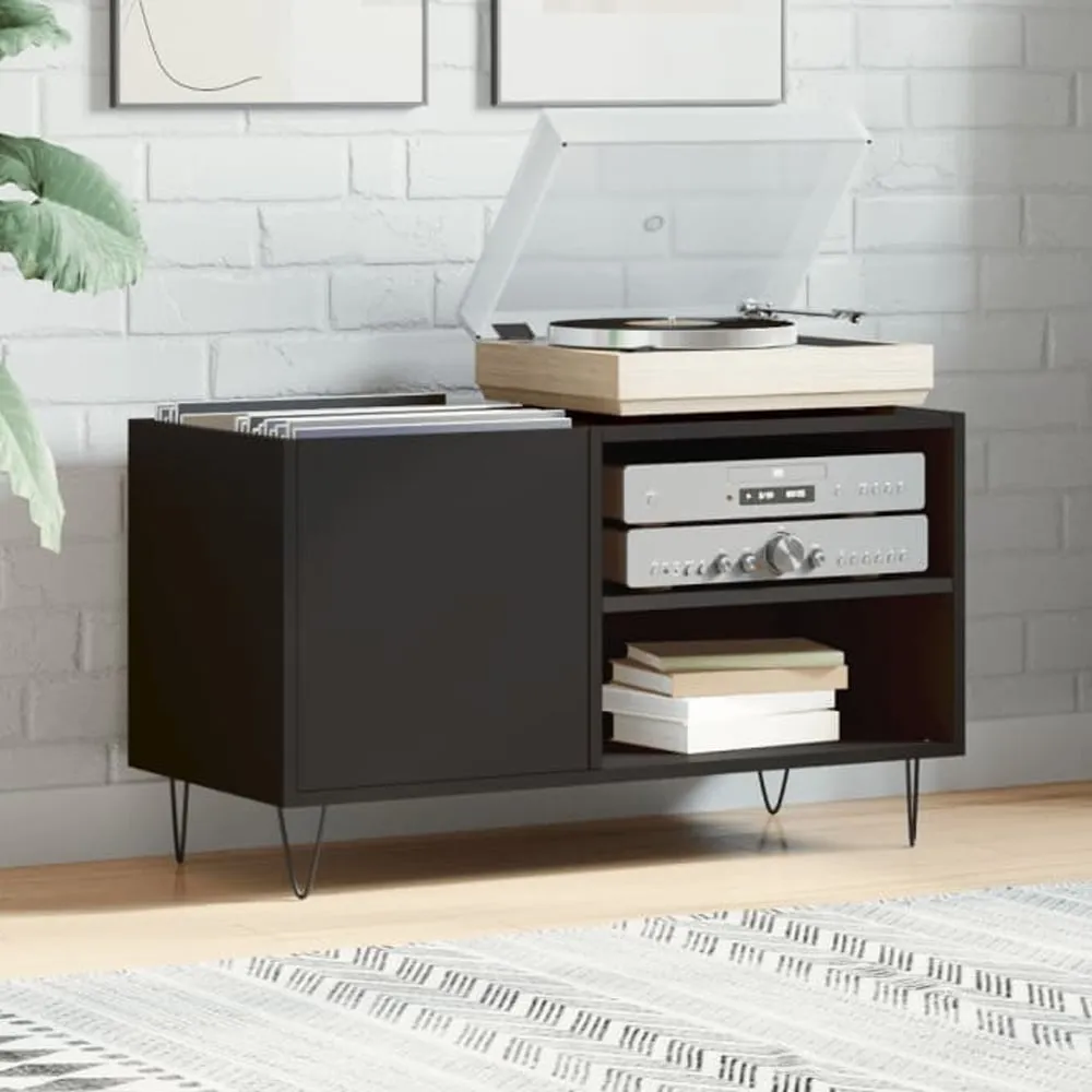 Baina Filing Cabinet with 1 Door - Black, Engineered Wood product