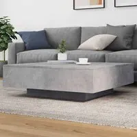 Baina Square Coffee Table with LED Light - Concrete Grey alternate view