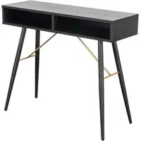 Baiona Console Table - Black Oak