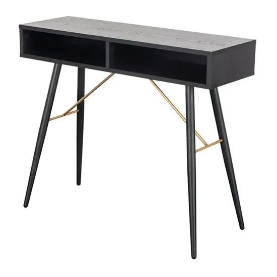 Baiona Console Table - Black Oak