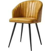 Bakewell Tub Chair - Vintage Gold, Leather