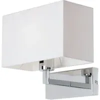 Baku Fabric Wall Light with Steel Frame - White