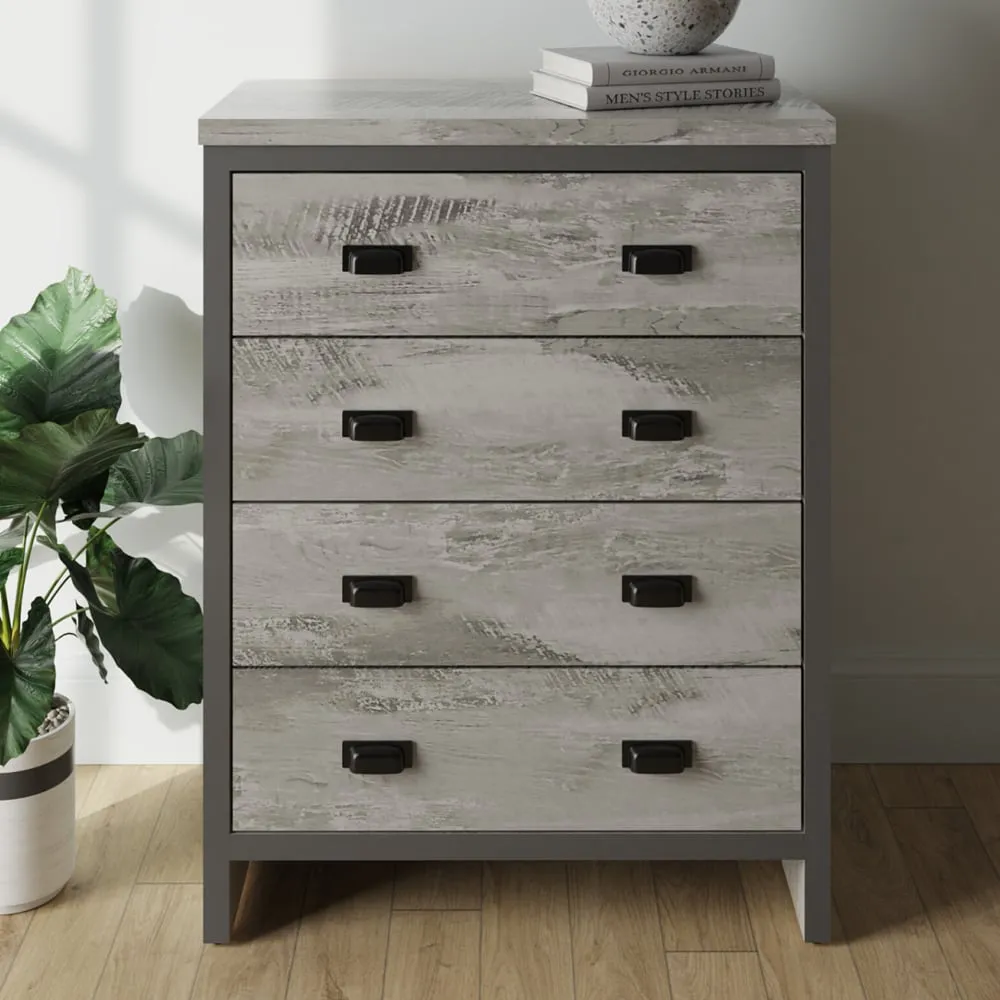 Balcombe 4-Drawer Chest - Grey, Wood