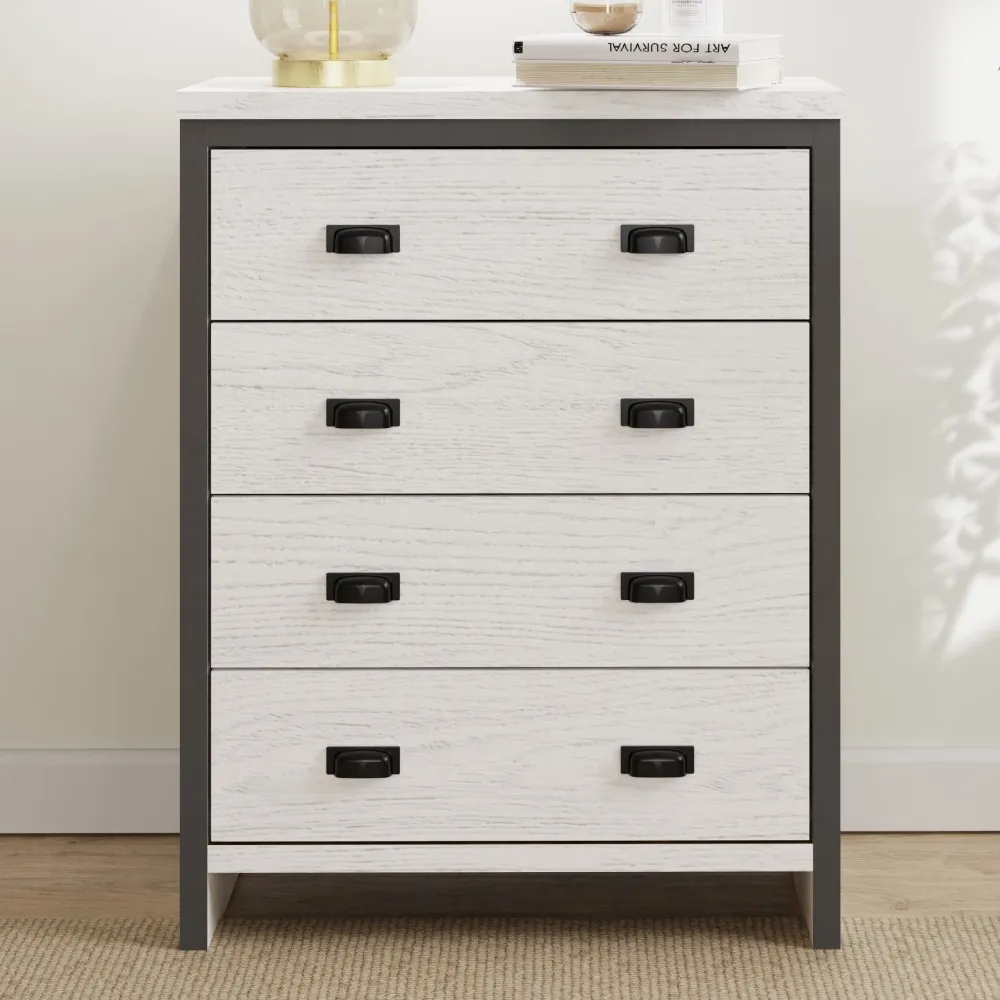 Balcombe 4-Drawer Chest - White, Wood product
