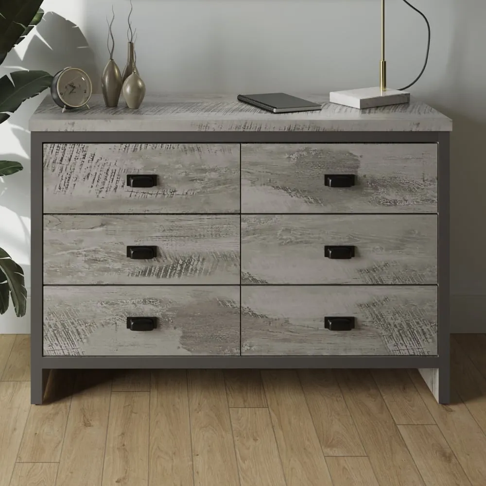 Balcombe 6-Drawer Chest - Grey, Wood