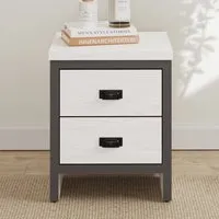 Balcombe Bedside Cabinet with 2 Drawers - White, Wood alternate view