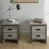 Balcombe Bedside Cabinets Set of 2 - Grey, Wood