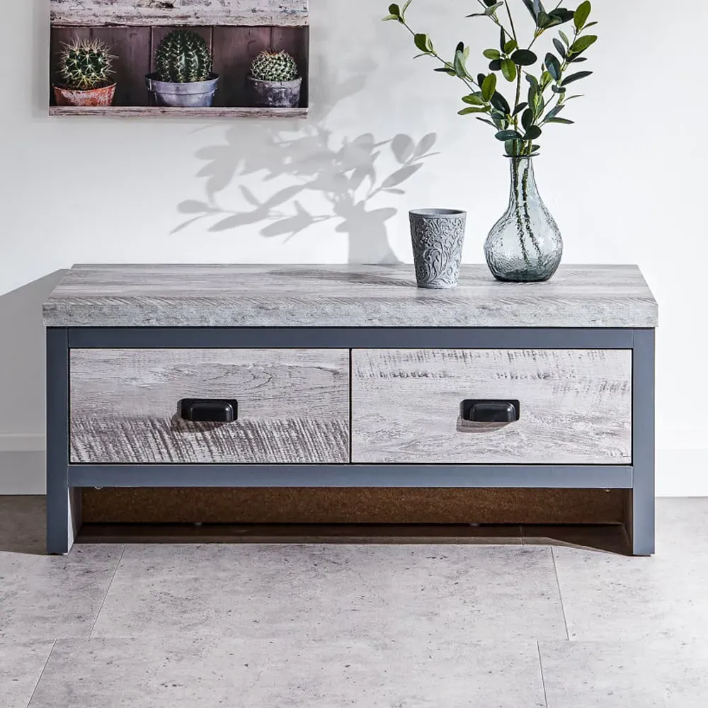 Balcombe Coffee Table with 2 Drawers - Grey image