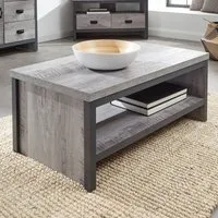 Balcombe Coffee Table with Undershelf - Grey, Wood