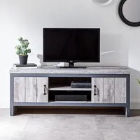 Balcombe TV Stand with 2 Doors - Grey, Wood