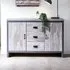 Balcombe Wooden Sideboard with 2 Doors 3 Drawers - Grey