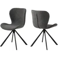 Baldwin Dining Chairs - Anthracite, Fabric