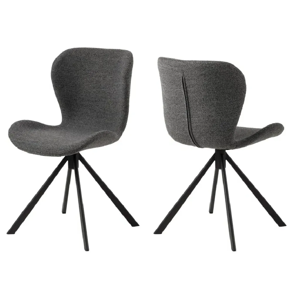 Baldwin Dining Chairs - Anthracite, Fabric