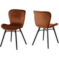 Baldwin Dining Chairs - Copper, Fabric