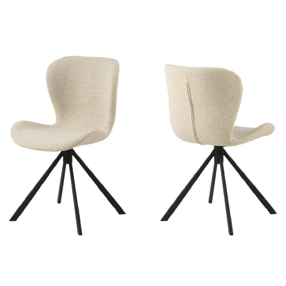 Baldwin Dining Chairs - Cream, Fabric