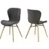 Baldwin Dining Chairs with Oak Legs - Anthracite, Fabric