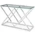 Balesego Console Table - Clear Glass, Chrome