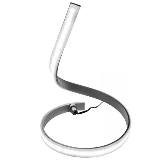 Balin Snake-Shaped LED Table Lamp - Satin Nickel image