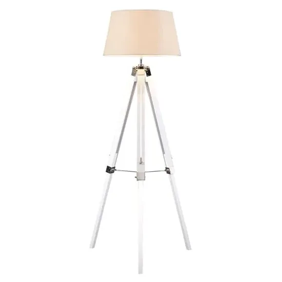 Baline Tripod Floor Lamp - Cream, White