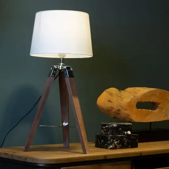 Baline Tripod Table Lamp - Natural, Wood image