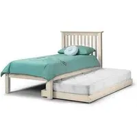 Ballari Single Bed with Pull Out Guest Bed - Stone White