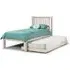 Ballari Single Bed with Pull Out Guest Bed - Stone White